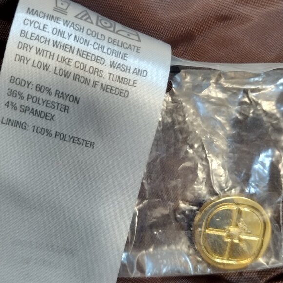 Iman: 2pc Plaid Pantsuit, Size 2X, Brunt Orange, Brown, Black - Picture 13 of 13